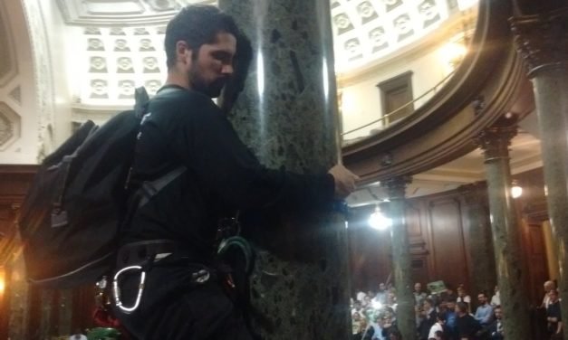 Acción de Greenpeace en la Legislatura