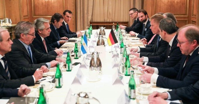El presidente se reunió con empresarios alemanes