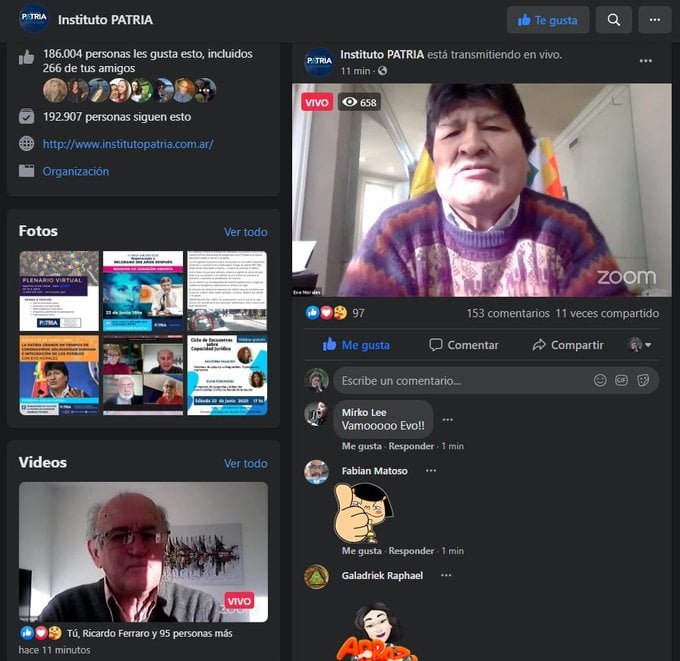Evo afirmó que la elección en Bolivia no está garantizada