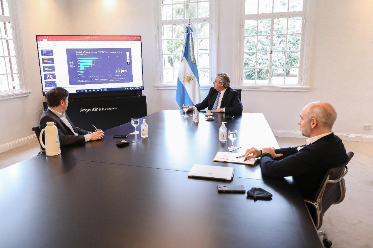 Trinomio en la quienta Fernández, Kicillof y Larreta