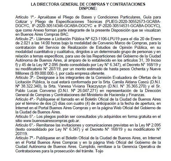Larreta gasta 89 millones en una encuesta