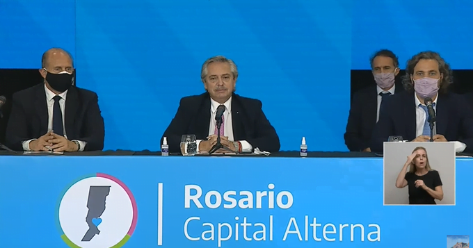 Fernández reiteró el apoyo frontal para combatir el narcotráfico en Rosario