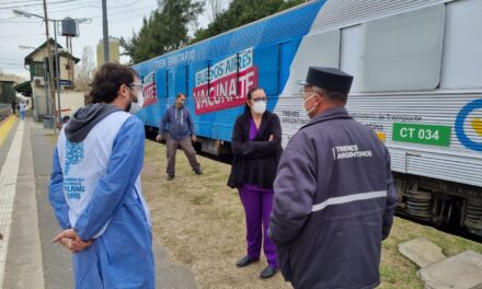 El tren sanitario vacunando en municipios bonaerenses