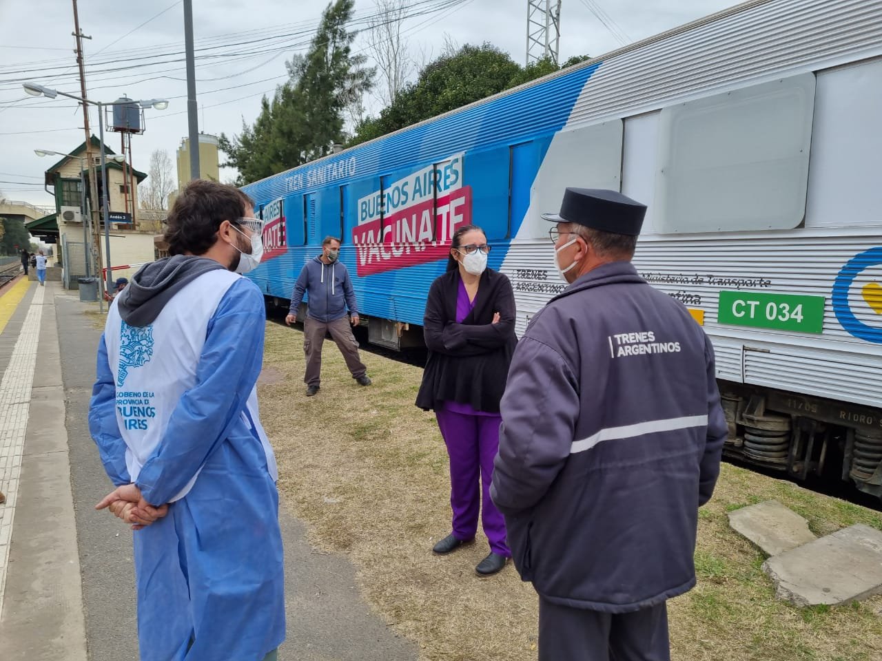 El tren sanitario vacunando en municipios bonaerenses