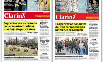 Cristina mostró tapas antagónicas de Clarín criticando al gobierno