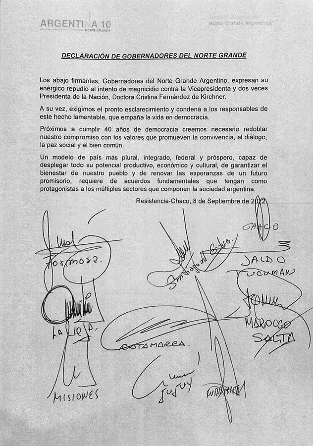 Gobernadores repudian el atentado